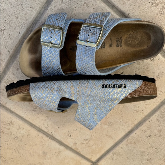 BIRKENSTOCK Arizona BS Women’s Sz 8-8.5 US/39 EUR Shiny Python Narrow Fit NEW - Picture 4 of 5